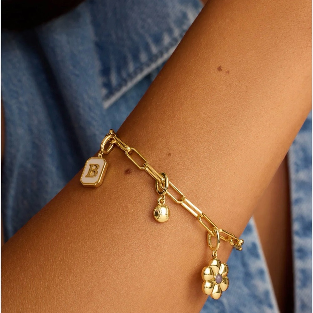 Gorjana Parker 18k Gold Plated Bracelet with Charms - Picture 7 of 8